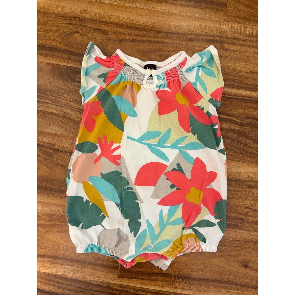 Tea Collection Tropical Romper, size 12-18 months